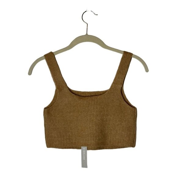 Everlane Camel Yak And Wool Blend The Cozy Stretch Knit Cropped Tank Size XS NWT - Picture 4 of 10